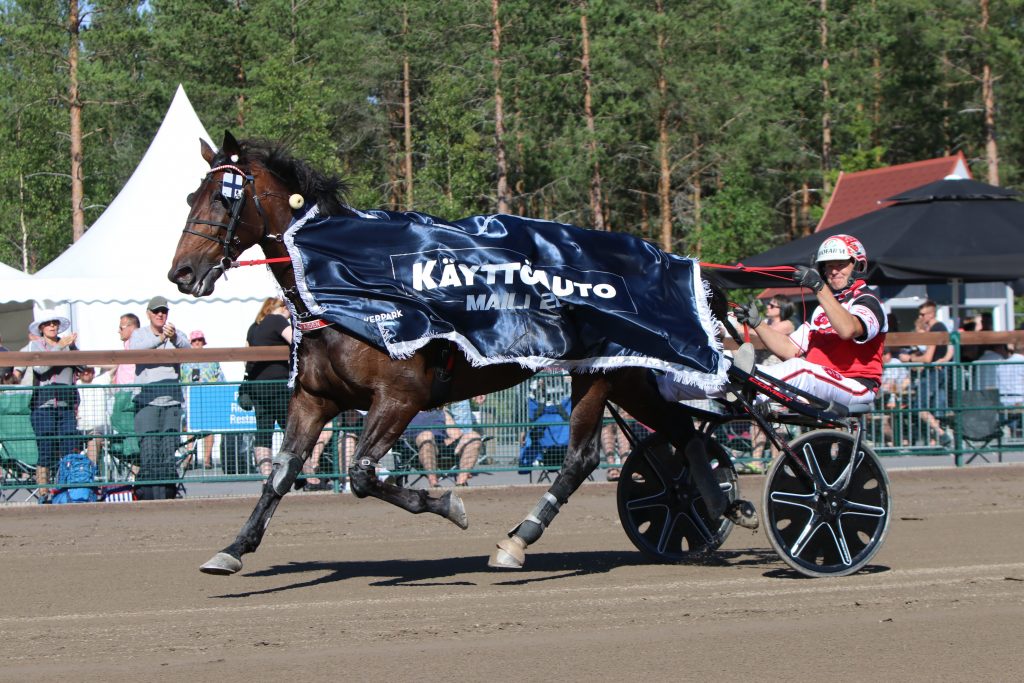 Käyttöauton Mailin voittaja Grainfield Aiden ja Hannu Korpi. Kuva: Anni Järvinen/Hippos.