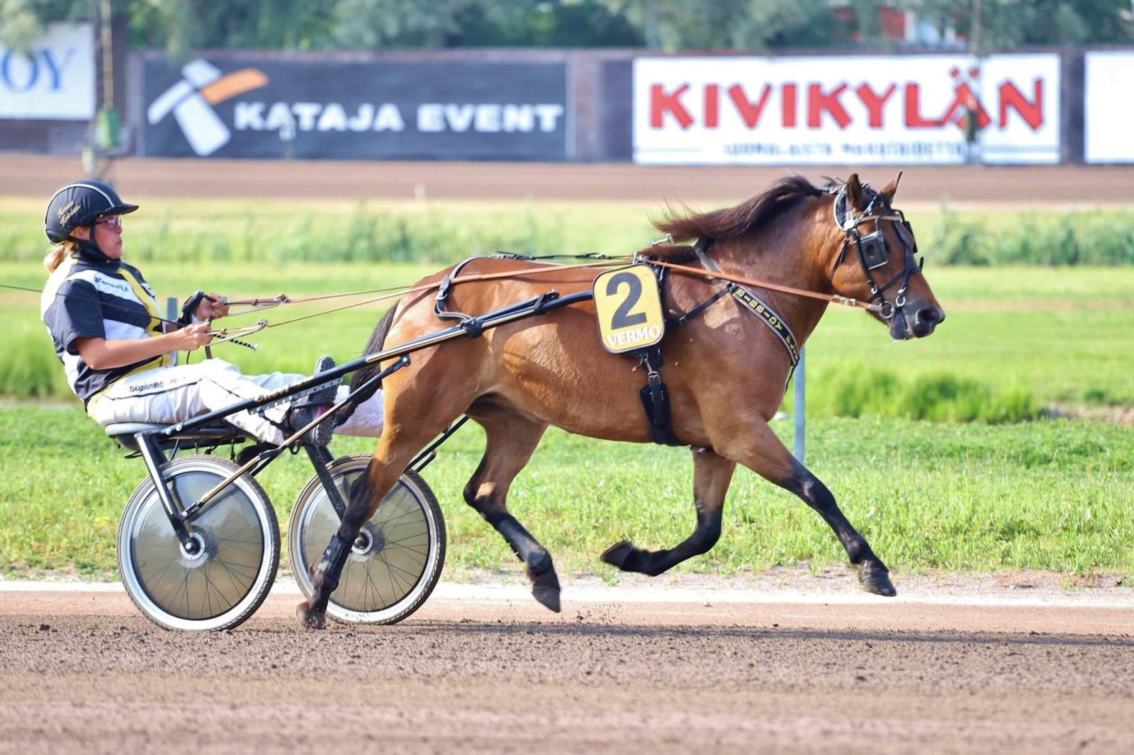 Henna Koiviston suojatti Bibbidy Flit starttaa Teivon Gli Grand Prix:sa ensimmäistä kertaa avoimen tason poneja vastaan. Kuva: Hippos /Kaisa Stengård.