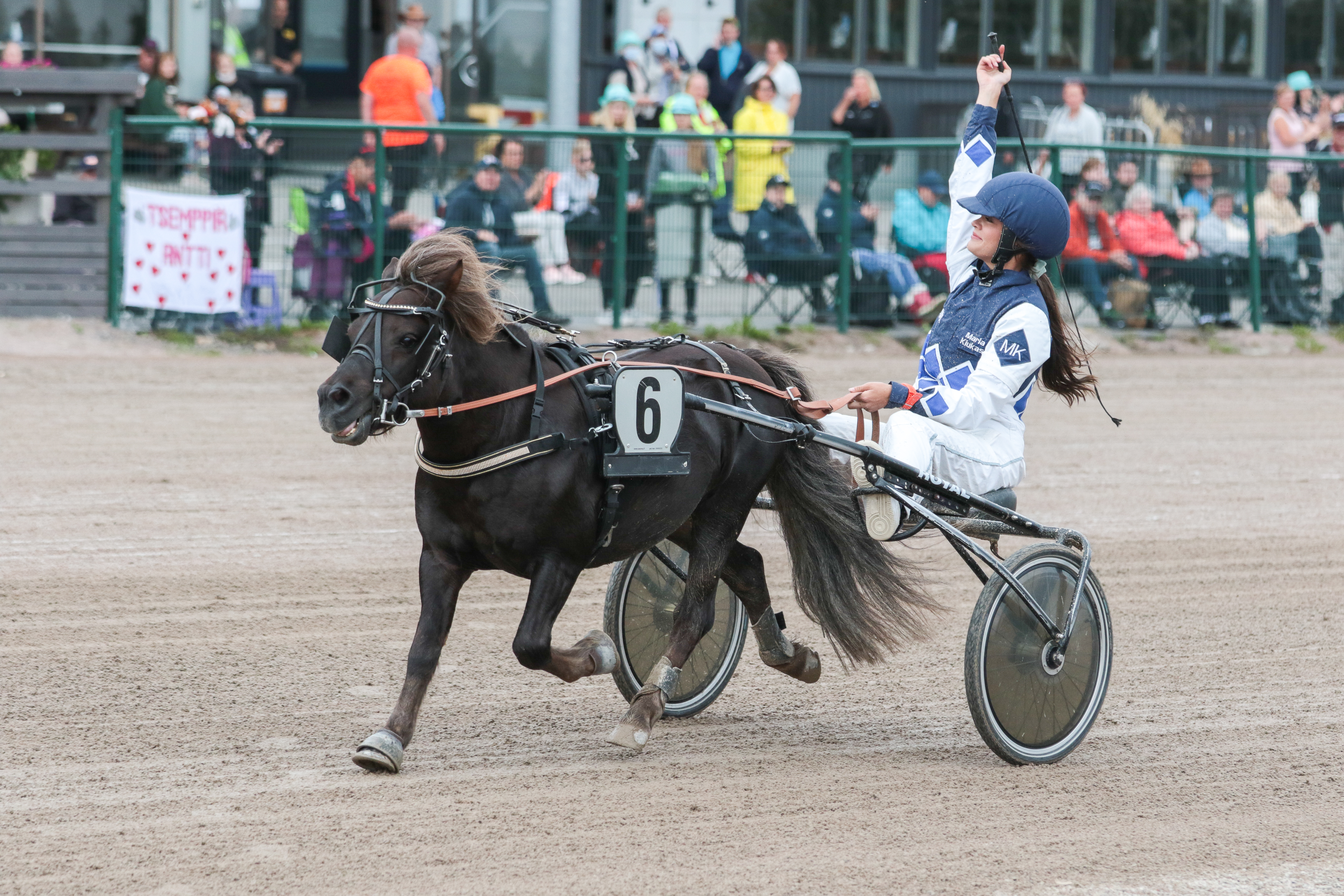 Vuoden nopein A-poni Thorvald. Aika 2.04.6. Omistaja ja valmentaja Maria Kiukas, kasvattaja Heidi Malin.