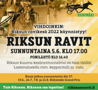 Riihimäen kauden avausravit ravataan 5.6.